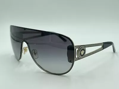 Versace Mod.2166 1252/8g Shield Gold Medusa Gray Authentic Italy Ve2166 • $59