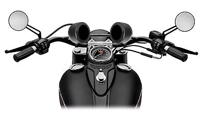 (2) Rockville MAC40B 4  Black Swivel Aluminum Motorcycle Handlebar Speaker Pods • $89.95