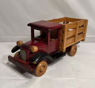 Vintage Wooden Delivery Haul Truck 10  L. X 4.5  H. X 3.5  W. Detailed • $21.49