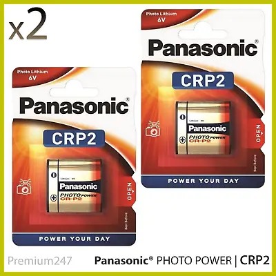 £9.69 • Buy 2 X Panasonic CRP2 6V Lithium Power Photo Battery 223 CR223 DL223 Longest Expiry