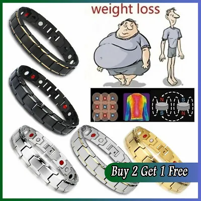 £3.79 • Buy Magnetic Bracelet Therapy Weight Loss Arthritis Health Pain Relief Mens Women