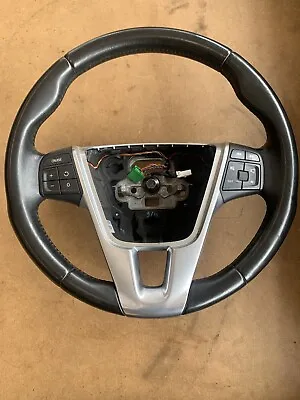 2011-2018 Volvo S60 3 Spoke Multifunction Steering Wheel Black Leather 34110217  • $149.95