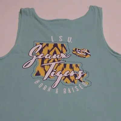 NWT LSU Tigers Tank Top T-Shirt NCAA College Geaux Tigers Born & Raised Large • $15