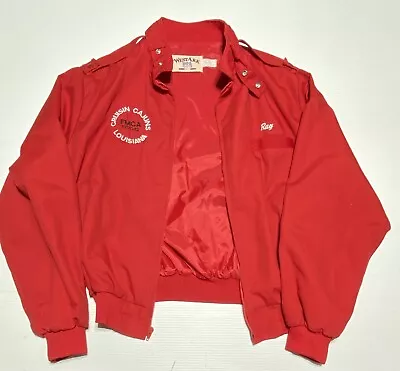 Vintage USA Made Westark Men Sz Lg Red Logo (Cruisin Cajuns) Zip Bomber Jacket • $15.95