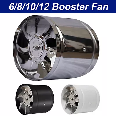 6/8/10/12  Inline Duct Booster Fan Ventilation Exhaust Air Ducting Cooling Vent • $28.99