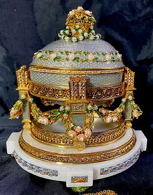 Authentic Imperial Faberge ~ CRADLE OF GARLANDS Or TROPHY EGG ~ In Box • $9299.99