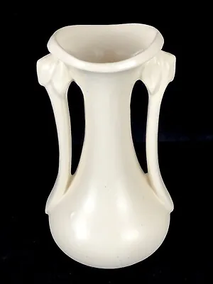 Beautiful Vintage McCOY Pottery Double Handled Matte White Arts & Crafts Vase • $42