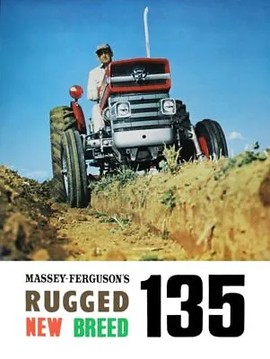 Massey Ferguson Tractors NEW Metal Sign: Model 135 Introduction - Front End Shot • $19.88