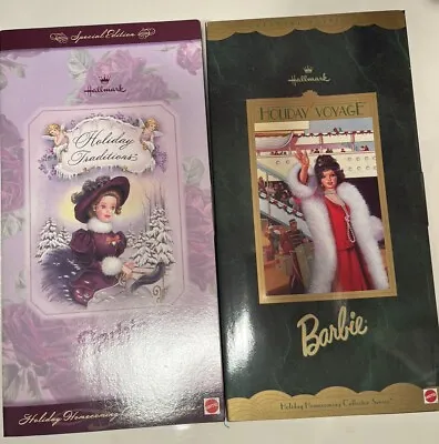 Set Of 2 Barbie Holiday Voyage And Holiday Traditions Special Edition 1997 Nib • $42