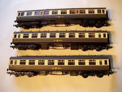£49.99 • Buy BACHMANN 3x GWR GREAT WESTERN BROWN CREAM CORRIDOR COACHES CARRIAGES OO GAUGE 00