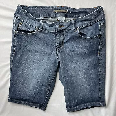 Z. Cavaricci Women's Denim Bermuda Shorts Mid Rise Cotton Blend Size 12 (Tag) • $12.74