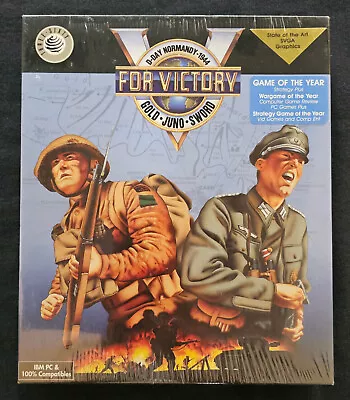 V For Victory D-Day Normandy Gold-Juno-Sword PC / IBM Big Box Sealed • $49.99