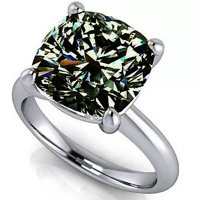 8.11 Ct Vvs1=-Huge Cushion Brown Moissanite Diamond Engagement Silver Ring • $1.52