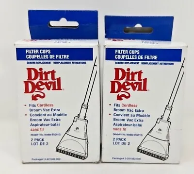 $18.22 • Buy Dirt Devil Filter Cups Genuine Replacement 2 Pk Cordless Broom Vac 3-201082-000