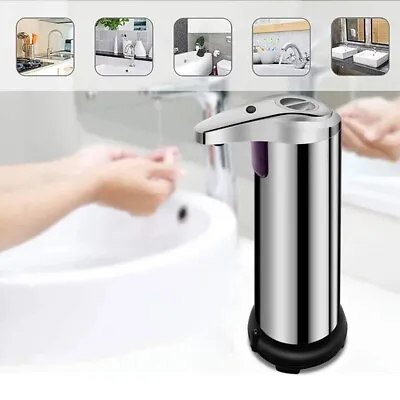 Touchless Hands Free Liquid Sanitizer IR Sensor Automatic Soap Dispenser 280ml N • £10.59