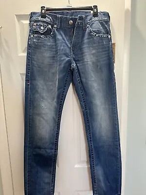 New - True Religion Blue Skinny Jeans Mens Size 32 X 32 • $59.99