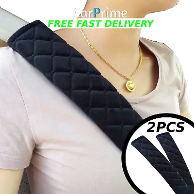 2 Plush Car Seat Belt Pads Safety Cushion Shoulder Strap Cover Harness Kid Adult • £9.99