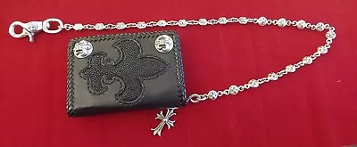 Chrome Hearts Cross Button  Wallet Chain With Wallet Authentic Good Condition • $4200