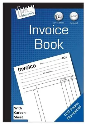 Full Size A5 Invoice Duplicate Receipt Book Numbered Cash 1 - 80 Pages Pad NEW • £3.51