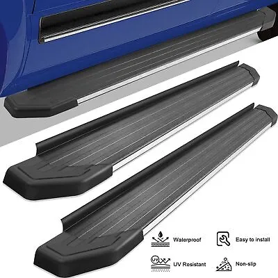 For 09-17 Chevy Traverse/GMC Acadia 5.5  Running Boards Black Aluminum+SS Edge • $160.99