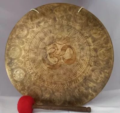 20  Om Wind Gong Meditation Chakra Music Therapy Yoga Made In Nepal • $302.63