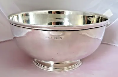 Large  Solid Silver Bowl -19.5 Ozs . No Monograms . 1948 . Lovely Stylish  Gift • $691