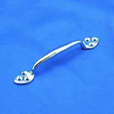 Vintage Car Chrome On Brass Bonnet Handle - 6 Screw Fixing • $41.62