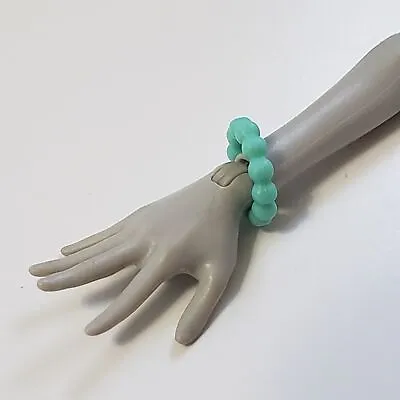 Monster High Coffin Bean Twyla Replacement Blue Beaded Bracelet Bangle • $6.98