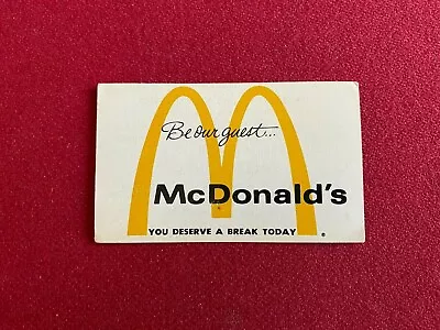 1960's McDonald's  Free Hamburger  Coupon (Scarce / Vintage) • $30