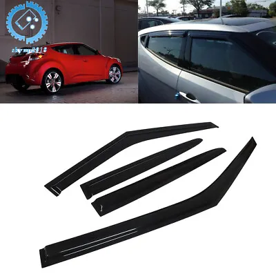 Window Vent Visors For 2012-2017 Hyundai Veloster Sun Rain Guards Deflectors 4PC • $27.68