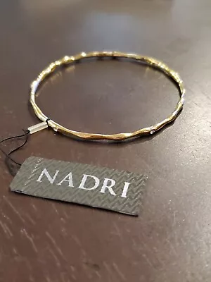 Nadri Gold Tone Thin Cz Bangle NWT $50 • $22.50