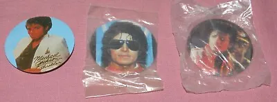 Lot Of 3 Vintage 1980's Michael Jackson Pinback Buttons • $6