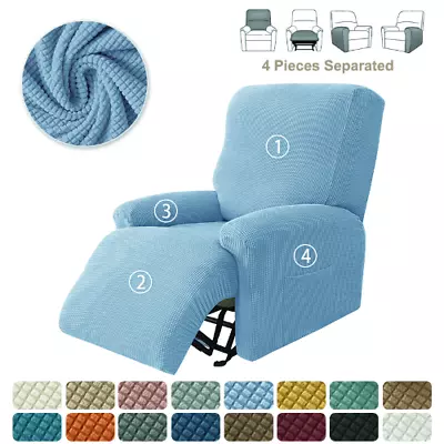 Polar Fleece Recliner Sofa Cover Elastic  Chair Cover Relax Armchair Sofa Cover  • $132.49