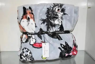 Vera Bradley Throw Blanket Dog Show 12408-16012 Gray 80  X 50  NWT • $42.49