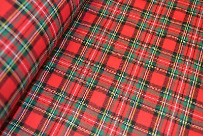 £3.75 • Buy 100% Brushed Cotton Fabric Tartan Wincyette Flannel Material 150cm Wide