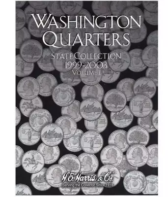 H.E. Harris Coin Folder Washington STATE QUARTERS 1999-2003 Vol. 1  Free Ship • $7