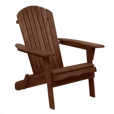 Adirondack Chair Wooden Foldable Outdoor Patio Garden Pool Deck Lounge Furniture • $69.99