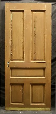 30 X77  Antique Vintage Old Victorian Interior SOLID Wood Wooden Door 5 Panels • $199.99