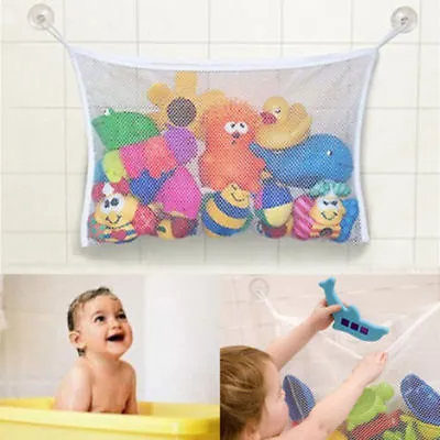 £3.55 • Buy Kids Baby Time Bath Toy Tidy Storage Suction Cup Bag Mesh Bathroom Organiser Net