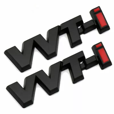 Pair Set VVT-I Emblem Badge 3D Auto Car Side Fender Rear VVTI Logo Sticker • $15.99