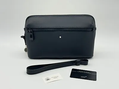 Montblanc Extreme 2.0 Black Leather Clutch Bag With Strap New 100% Genuine $735 • $425