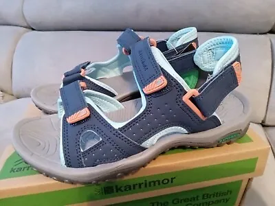 Karrimor Antibes Junior Sandals Navy Coral Size UK 3 Boys Girls Unisex RRP£39.99 • £17.99