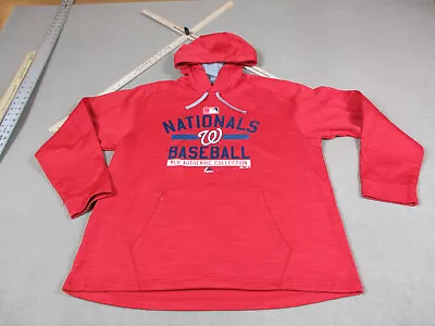 Washington Nationals Hoodie Mens Extra Large Red Pullover Sweatshirt Baseball • $16.76