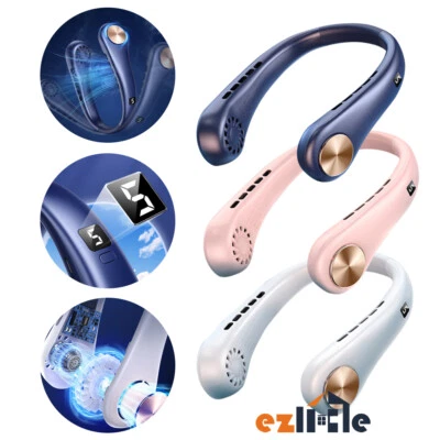 $13.55 • Buy Bladeless USB Rechargeable 3000mA Portable Cooler Cooling Neckband Neck Fan