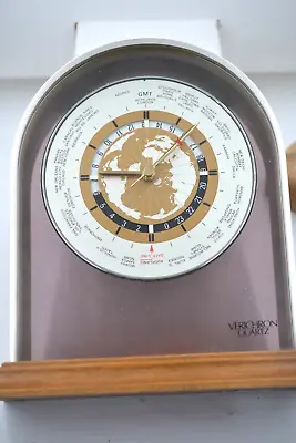Clock GMT World Time Verichron Quartz Desk Model ##C1370 • $18