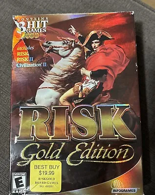 Risk: Gold Edition (PC 2002) Risk Risk2 & Civ 2 Games Great Shape • $35