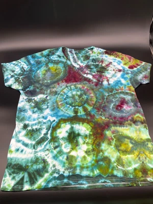 $19.99 • Buy Ice Dye Tie Dye XL Hanes V-neck T- Shirt, Handmade