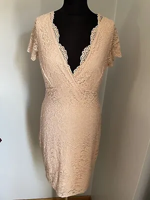 £18 • Buy Jane Norman Gorgeous Peach Party/cocktail Wiggle Dress Size 14