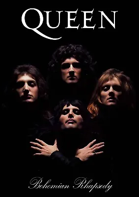 QUEEN Band POSTER PRINT A5 A1 Bohemian Rhapsody 80s British Rock Music Wall Art • £7.43