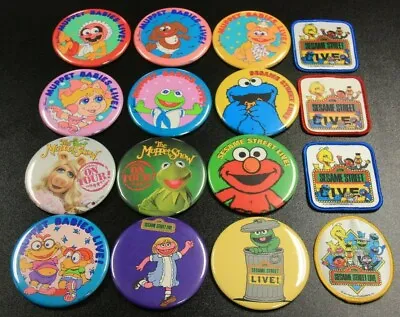 Vintage Sesame Street And Muppets Buttons Patch Novelty | You Pick • $5